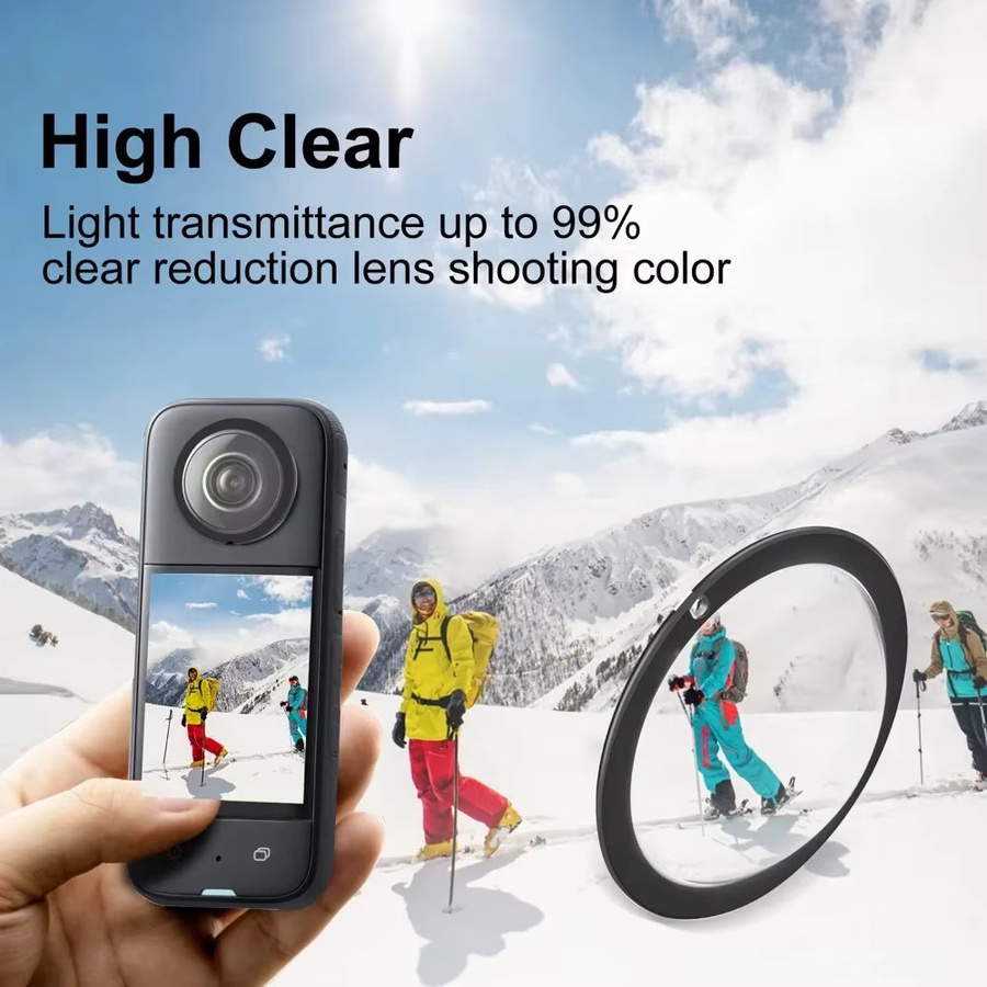 Insta360 X3 Zubehör-Set in Schwarz mit Objektivschutz, Silikonhülle, Tragetasche und Schutzrahmen - Bild 4