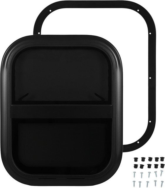 Aimo Wohnmobil Vertikal-Schiebefenster mit Insektenschutz aus gehärtetem Glas und Aluminiumrahmen, Farbe: Schwarz, B: 50 cm, H: 35 cm - Bild 1