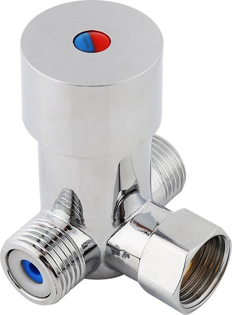 Neoglint G12 Heiß-Kaltwasser-Mischventil aus Messing in Silber zur Temperaturregelung für automatische Wasserhähne - Bild 1