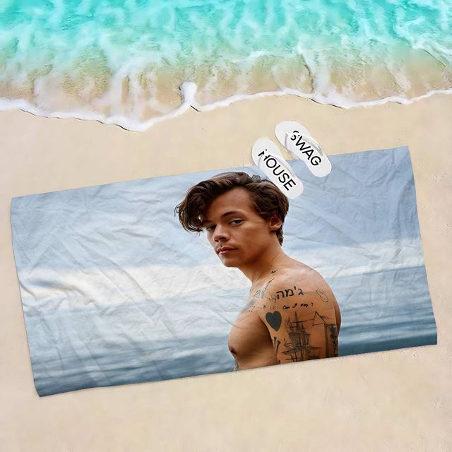 Dalangpa Strandtuch Harry Styles Design, Mikrofaser, bunt, B/H: 30 x 60 cm - Bild 1