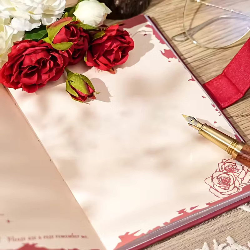Art Farmer Notizbuch mit Hardcover und Vintage-Blumenmuster in Pink, 160 Seiten - Bild 3