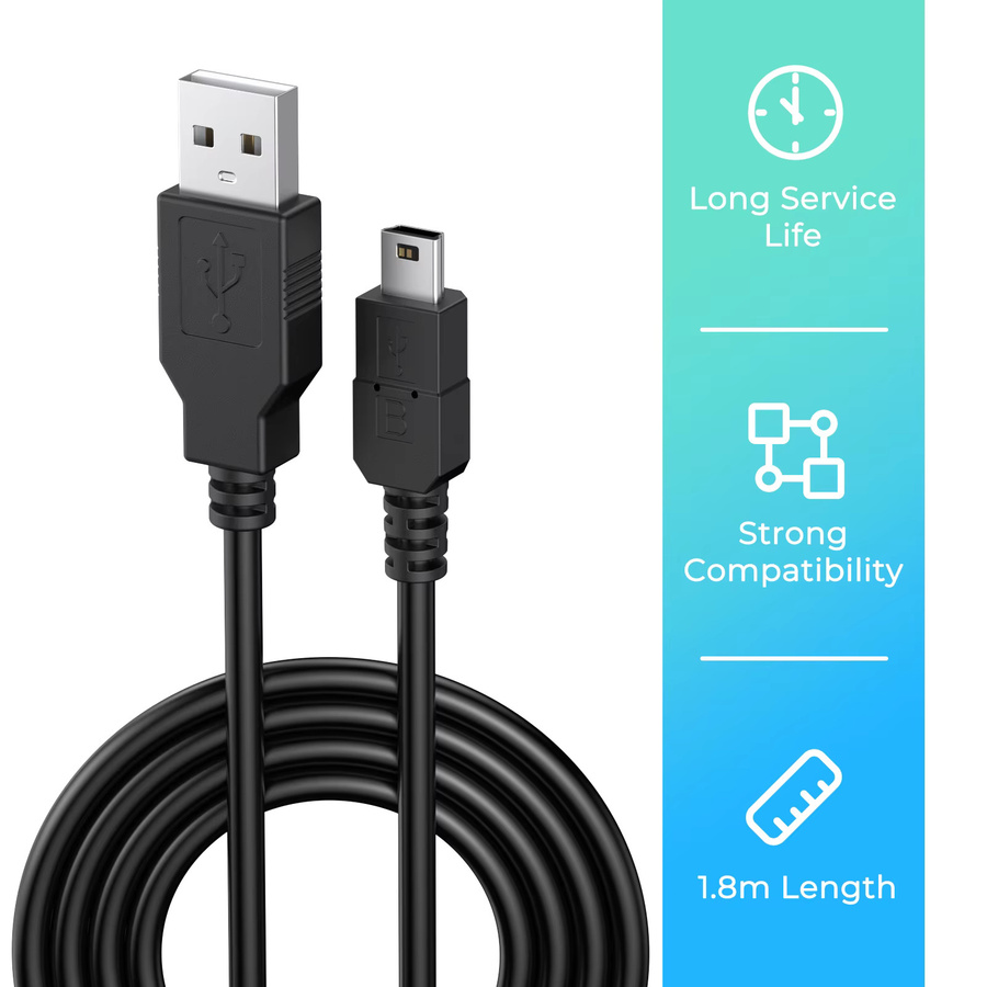 Sony USB-Ladekabel für PS3-Controller, Kamera, GPS und GoPro, Farbe: Schwarz, Länge: 1,8 m - Bild 6