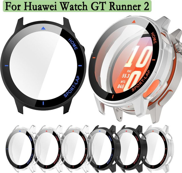 FancyWrist Schutzhülle für Huawei Watch GT Runner 2, mit Displayschutz aus gehärtetem Glas - Bild 1