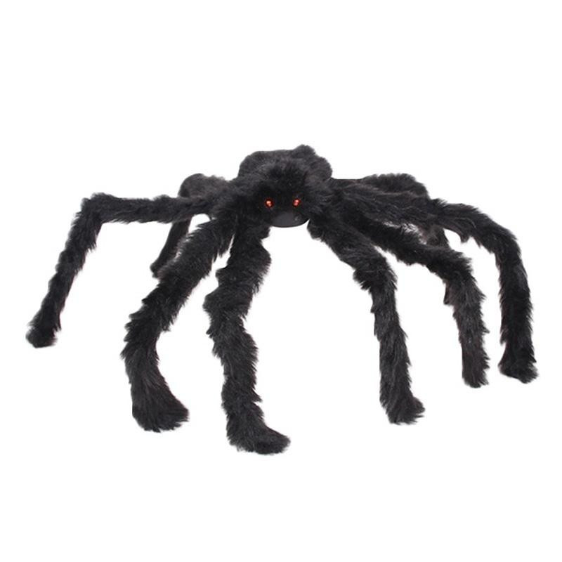 YuTao Magic 026 Künstliche schwarze Spinne aus Plüsch für Halloween-Dekoration, Höhe: 30 cm - Bild 6