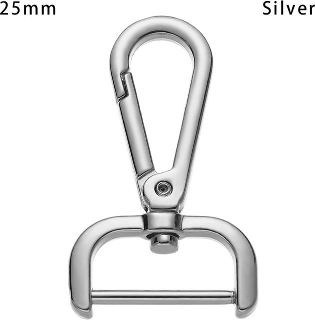 Karabinerverschluss von InsprerMe aus Zinklegierung in Silber, Breite: 2,5 cm - Bild 1