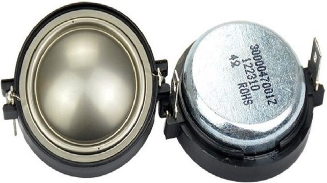 QIGOM 1-Zoll Hochtöner Lautsprechereinheit 20W 4 Ohm in Silber für E20 E80 EC35 2-Wege Audio DIY Reparaturset 2 Stück - Bild 1