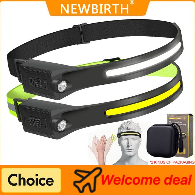 NEWBIRTH LED-Induktionsscheinwerfer mit COB-Arbeitskopf und 5 Beleuchtungsmodi, wiederaufladbare Taschenlampe in Schwarz - Bild 1