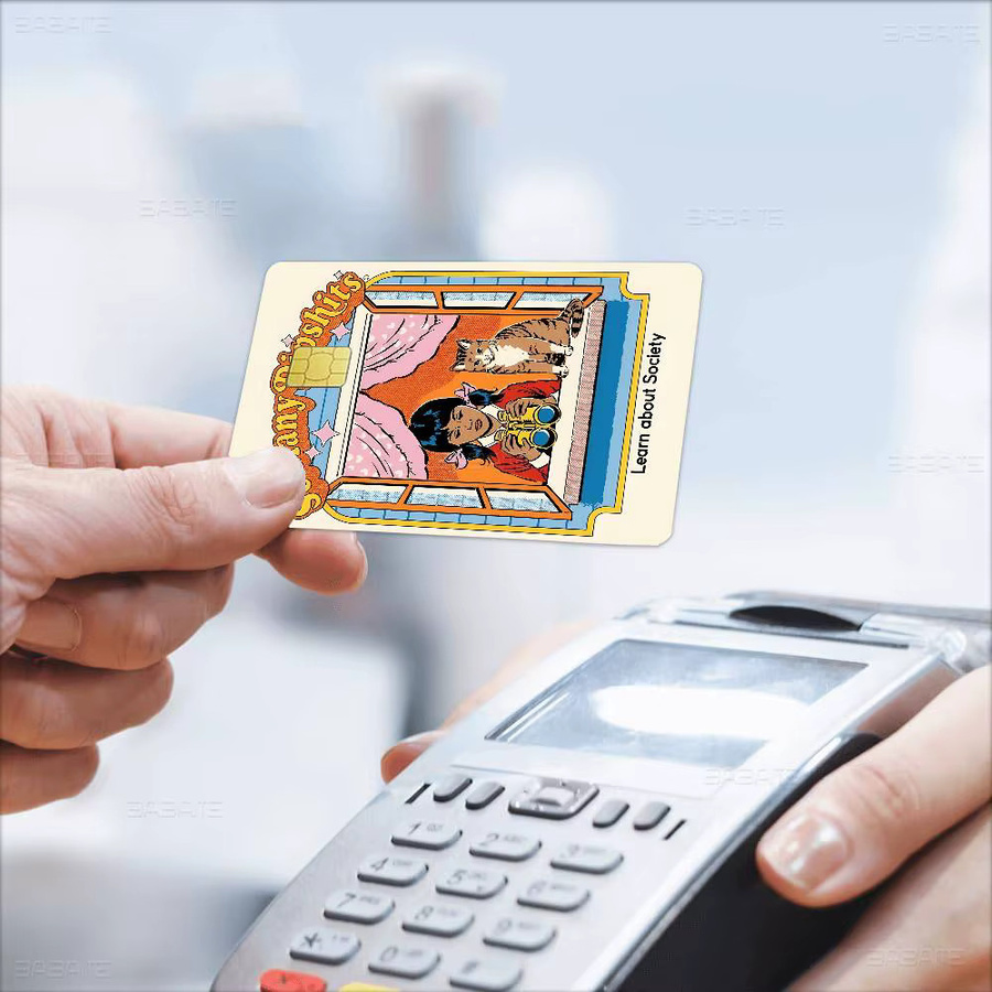 Steven Rhodes Kunst Aufkleber Anime Cartoon Bär für Kreditkarten und Debitkarten - Bild 2
