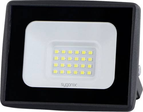 Sygonix SY-7047554 LED-Außenstrahler in Schwarz mit neutralweißem Licht, 20W, IP65 wetterfest, verstellbarer Floodlight für Garten und Wand - Bild 1