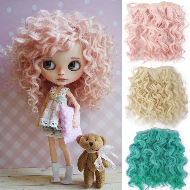 Miao Mama ai wawa, Lockiges Puppenhaar, Blonde Farbe, 15cm, Zubehör - Bild 1