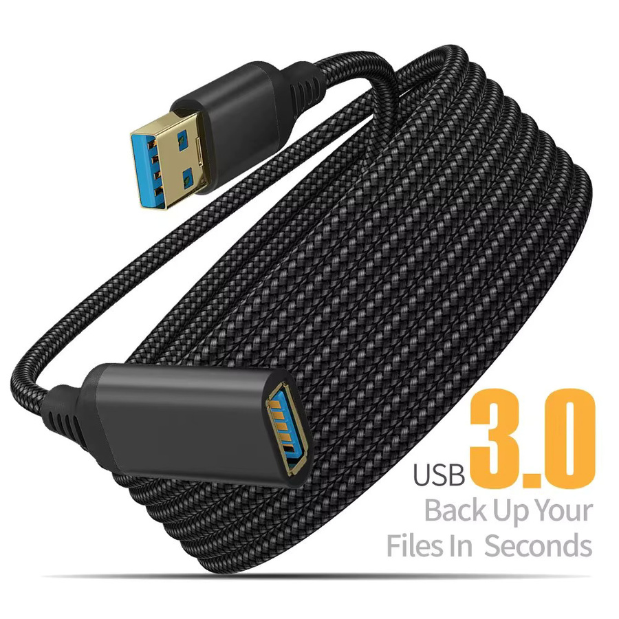 SEamopar USB 3.0 Verlängerungskabel Stecker auf Buchse Schwarz 3 m - Bild 2