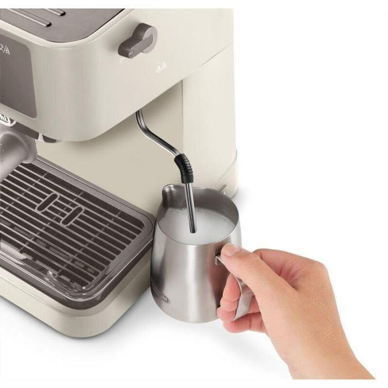 DeLonghi Stilosa Pump Espresso EC235.CR Siebträger-Maschine in Beige mit 1100W, Dampflanze, Tassenwärmer und herausnehmbarem Wassertank - Bild 3