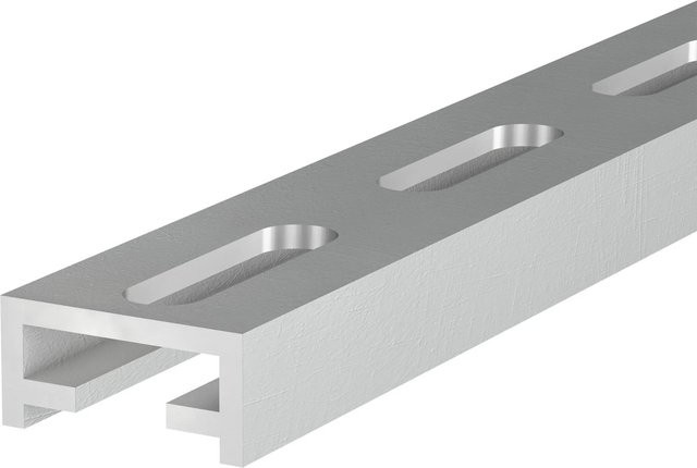 Sola Solar U-Profil aus eloxiertem Aluminium in Silber zur Geländerbefestigung, B/H/L: 32 x 16 x 2000 mm - Bild 1