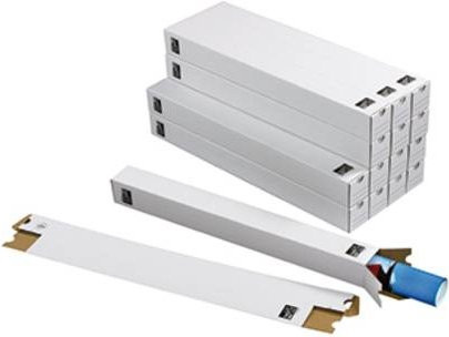 Tidypac Versandhülse DIN A0 aus Wellpappe in Weiß, Durchmesser: 7,5 cm, Länge: 110 cm - Bild 1