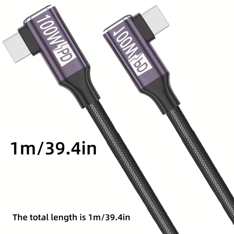 USB-C auf USB-C Schnellladekabel in Grau für iPhone 16, 15 Pro Max und Samsung Galaxy S24, S23, S22, S21, S20, S10 und weitere Modelle - Bild 4
