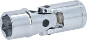 KS Tools CHROMEplus Sechskant-Stecknuss mit Gelenk 3/8 Zoll, 13mm, Silber - Bild 2