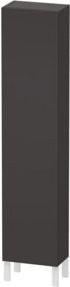 Duravit L-Cube Hochschrank in Graphit Supermatt mit Glastüren, B/T/H: 40 x 24,3 x 176 cm - Bild 1