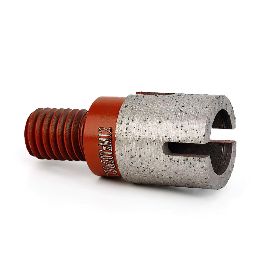 PANFREET Diamantbohrer M12 für Steinplatten, Granit, Marmor und Quarz, Fräser mit 20 mm Durchmesser, Farbe: Rot - Bild 2
