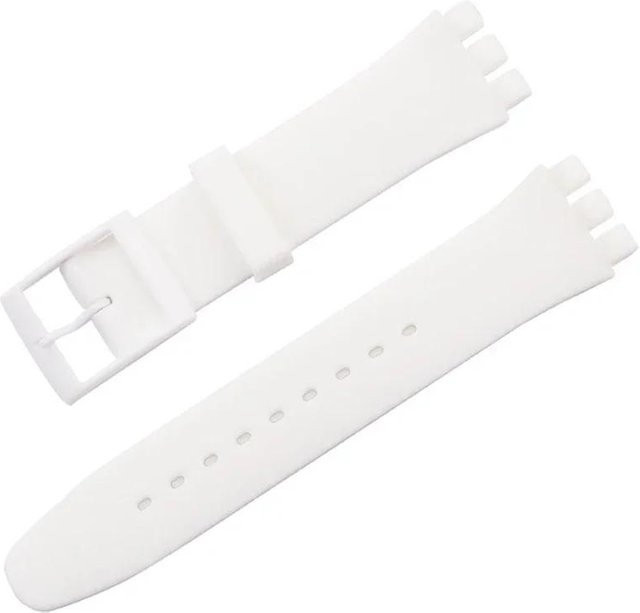 RX-Panjia Uhrenarmband Silikon, 17mm, Weiß, Unisex - Bild 1