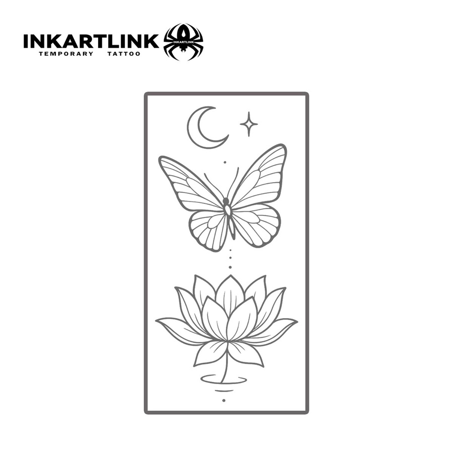 INKARTLINK Temporäre Tattoo Aufkleber, Wasserdicht - Bild 3