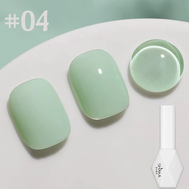 SHAKA Gel-Nagellack, Frühlingsgrün, Katzenauge-Effekt - Bild 1