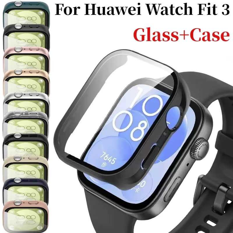 Huawei Schutzhülle und Glas für Huawei Uhr Fit 3 Fit 4, Pink, Silikon - Bild 2