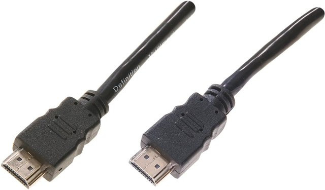 SCHWAIGER HDMI-Kabel mit Ethernet für UHD-Übertragung, Schwarz, Länge: 1,3 m - Bild 1