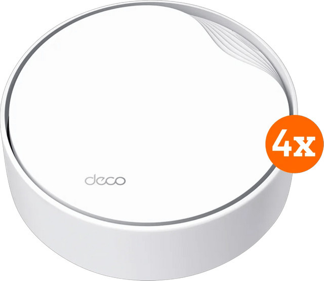 TP-Link Deco X50 PoE WiFi 6 Dual-Band Mesh-System, 4er-Pack, Weiß - Bild 1
