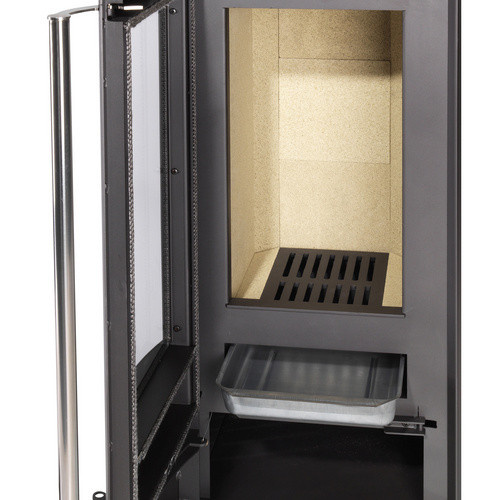THERMIA Kaminofen Neuwerk in Grau aus Stahl mit 6 kW Leistung, B/T/H: 108,0 x 52,2 x 48,0 cm - Bild 2