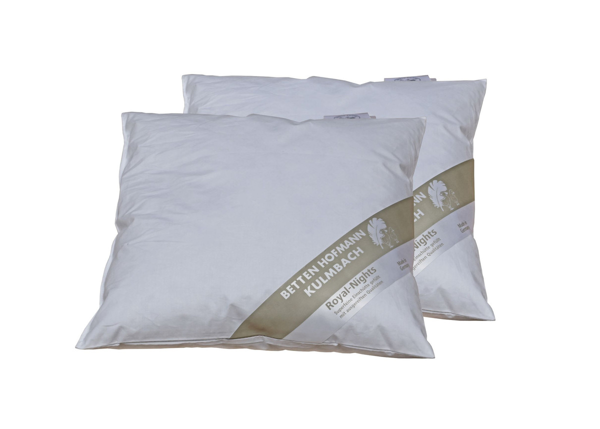 2er Set Betten Hofmann Pusta Kopfkissen mit 30% Daunen in Weiß, B/B: 35 x 35 cm - Bild 1