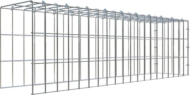 Gabiona C-Ring Anbaukorb Typ 4 in Silbergrau, Maschenweite 5 x 10 cm, B/T/H: 30 x 100 x 20 cm - Bild 1