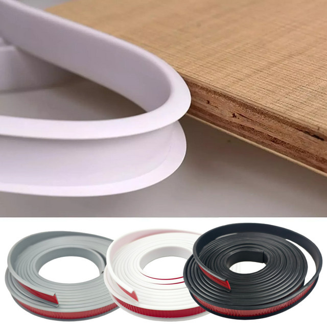Selbstklebendes U-förmiges Kantenanleimmittel für Bodenkantenband und Holzbretter, 1 Rolle, 5 m, Breite: 18 mm oder 20 mm, Farben: Grau und Weiß - Bild 1