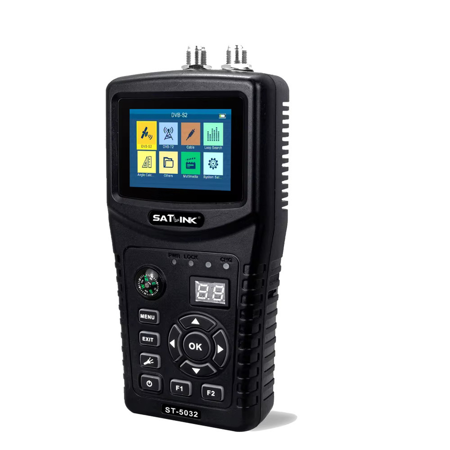 Satlink ST-5032 Satellitenfinder-Messgerät in Schwarz mit Unterstützung für DVB-S2/S, DVB-T2/T und DVB-C Kabelsignalfinder - Bild 2