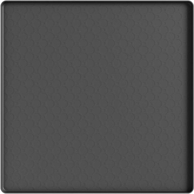 Rutschfeste Silikonmatte für den Kühlschrank als Tropfschale mit erhöhtem Rand, Schwarz, B/T: 50 x 50 cm - Bild 1
