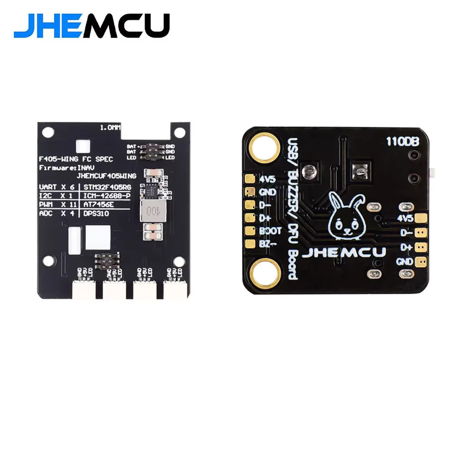 Jhemcu F405 Wing INAV Flugcontroller mit Barometer, Gyroskop, OSD und Blackbox in Schwarz für RC-Flugzeuge und Starrflügel - Bild 3