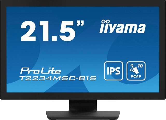 Iiyama ProLite T2234MSC-B1S Touchmonitor, 54,6 cm (21,5 Zoll), Full HD IPS Display, Schwarz - Bild 1