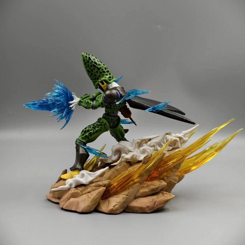 Dragon Ball Cell und Goku Actionfigur aus PVC, mehrfarbiges Sammlerstück als Desktop-Ornament, Höhe: 14 cm - Bild 2
