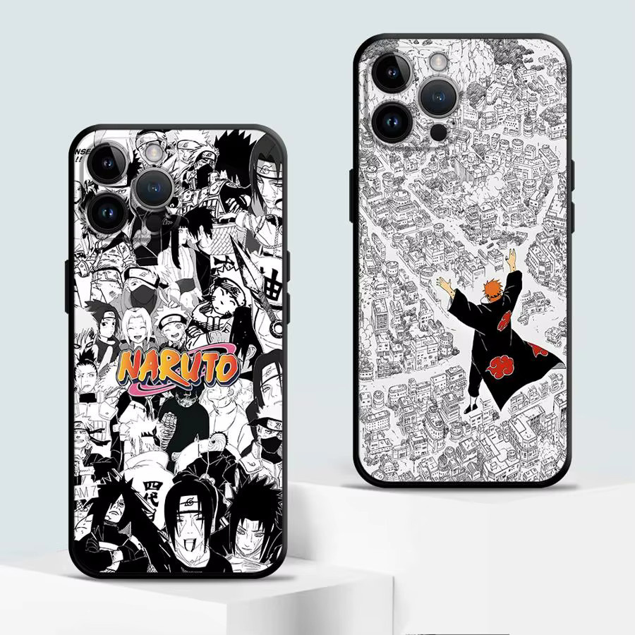 Weiche Handyhülle im Naruto Uchiha Itachi Design für iPhone Modelle in Schwarz und Multicolour - Bild 4