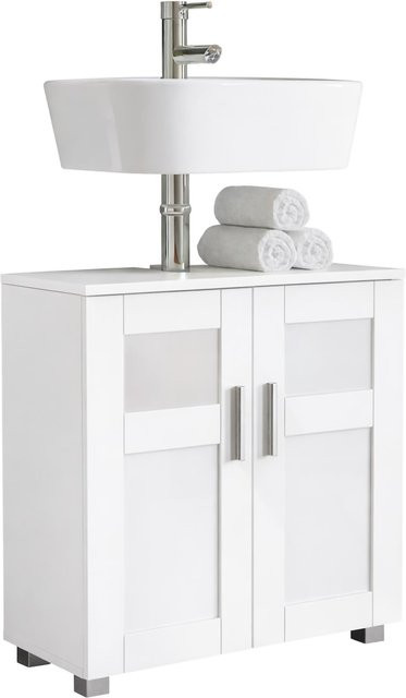 VCM Badunterschrank Nilari aus Holz mit zwei Drehtüren und verstellbarem Fachboden, H x B x T: 60 x 60 x 29 cm - Bild 1