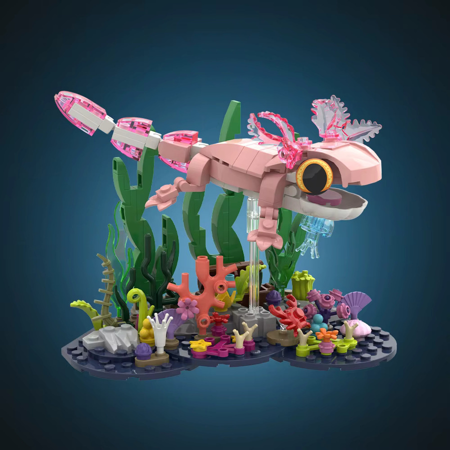 Gobricks MOC Axolotl, Bausteine, ab 14 Jahre - Bild 2