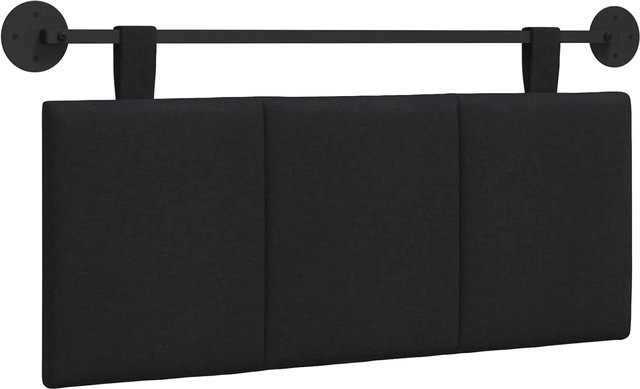vidaXL Wandmontiertes Hängemöbel in Schwarz mit gestreiftem Stoff, B/H/T: 110 x 55 x 5 cm - Bild 1