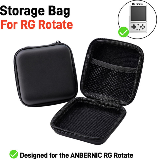 BOYHOM Aufbewahrungstasche für ANBERNIC RG Rotate, stoßfeste und wasserdichte Reise-Tasche in Schwarz oder Grau - Bild 1