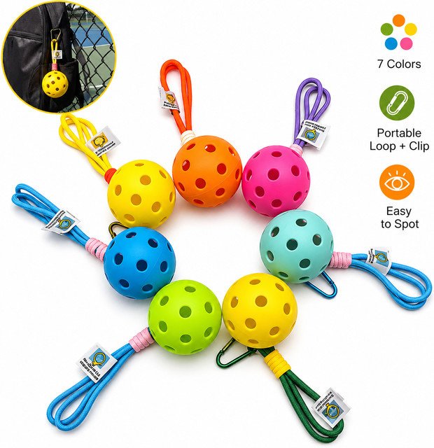 garvonti Schlüsselanhänger, Pickleball-Anhänger, bunt, verspielt - Bild 1