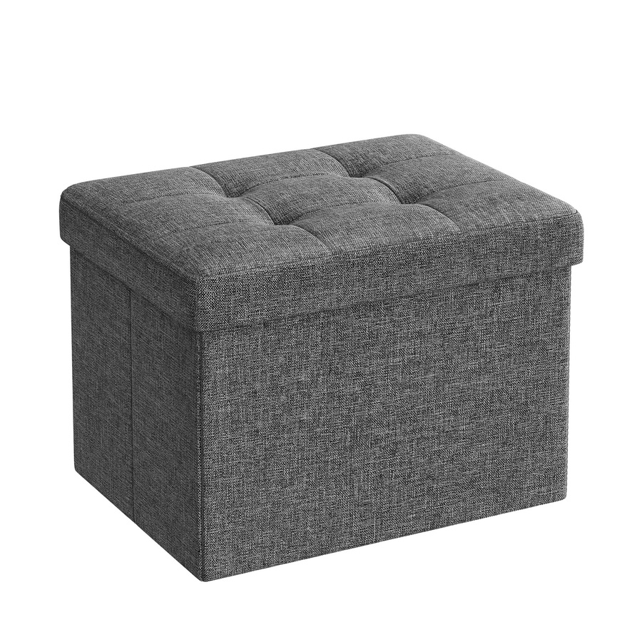 SONGMICS Sitzhocker als faltbarer Sitzwürfel mit Stauraum, Grau, B/T/H: 30 x 30 x 30 cm - Bild 2