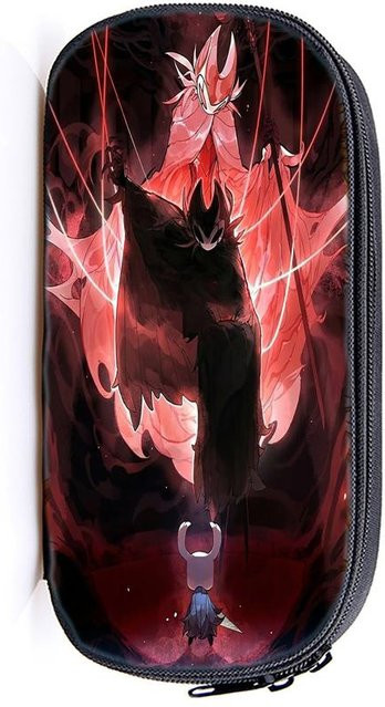 Hollow Knight Silksong Federmäppchen Lynnette Motiv, rotes Stifteetui aus Polyester für Schule und Büro - Bild 1