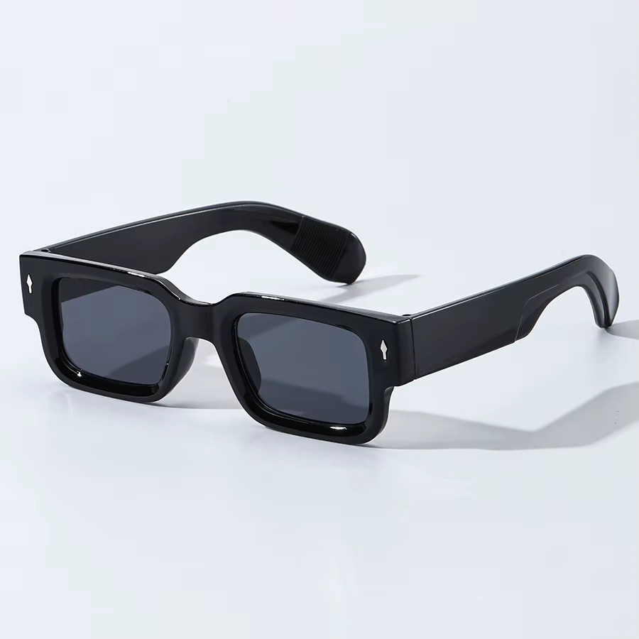 Hindfield Sonnenbrille, Rechteck, Vollrand, Kunststoff, Schwarz, Unisex - Bild 3