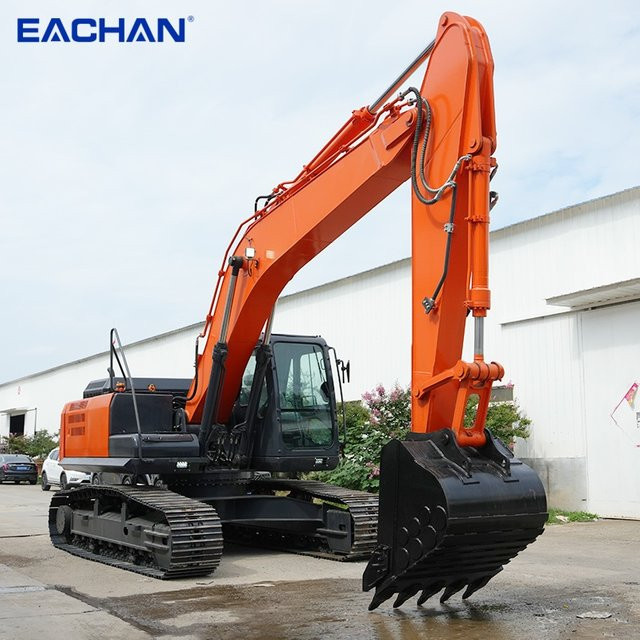 EACHAN Minibagger Euro 5 CE EPA Dieselbagger multifunktionaler hydraulischer Raupen-Kleinbagger in Orange - Bild 1