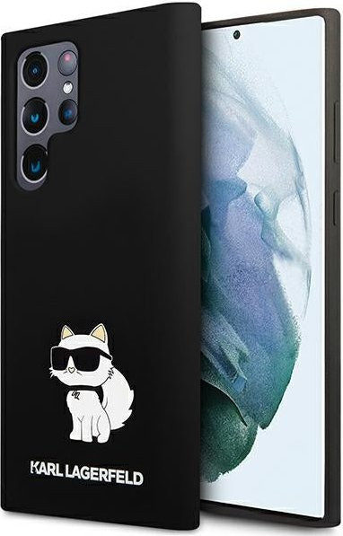 Karl Lagerfeld Silikon Hülle Choupette NFT für Samsung Galaxy S24 Ultra S928 in Schwarz - Bild 1
