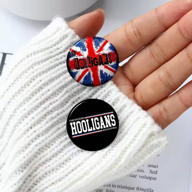 H-Hooligans Button Pins, Tier Icon, Unisex - Bild 1
