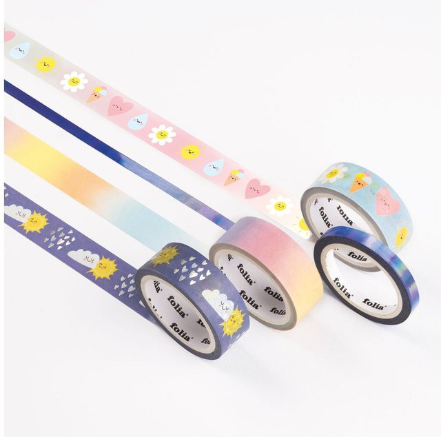 Washi Tape Set Hot Foil Sunnyside Multicolor aus Papier - Bild 1